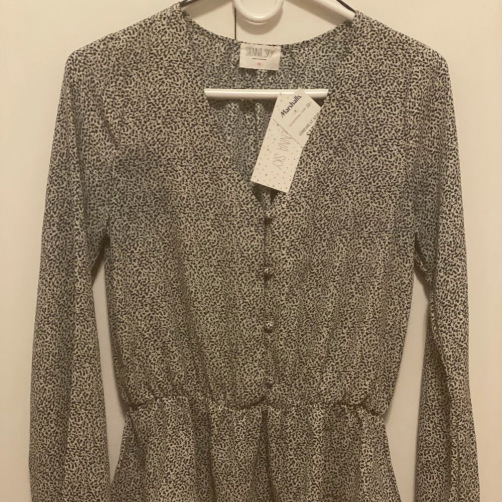 SIENNA SKY LEOPARD PRINT BLOUSE